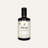 Oliváki Early Harvest Greek Extra Virgin Olive Oil in a dark glass bottle.
